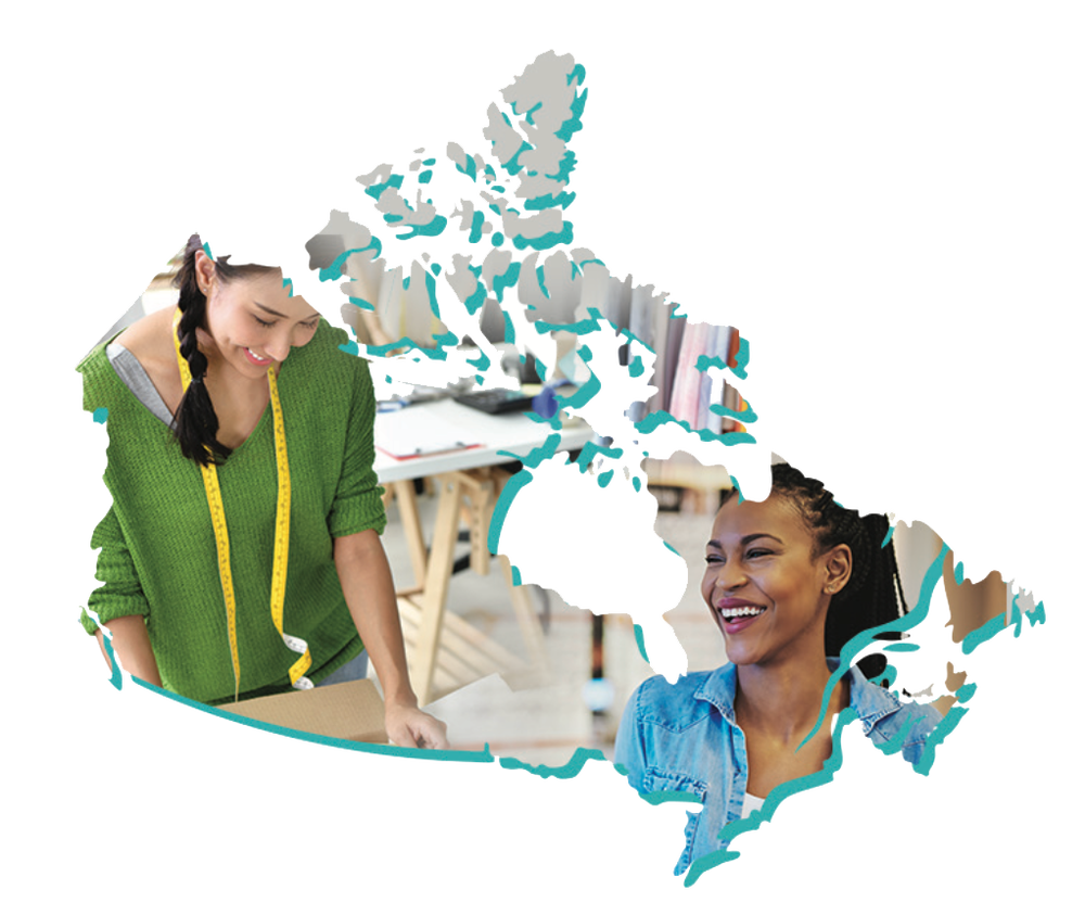 Deux femmes entrepreneures dans la forme du Canada